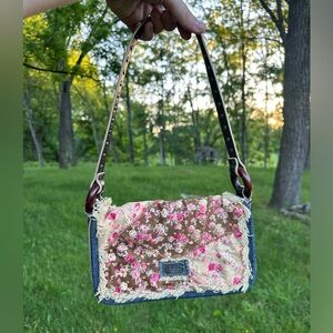VTG Denim Floral Guess Bag
